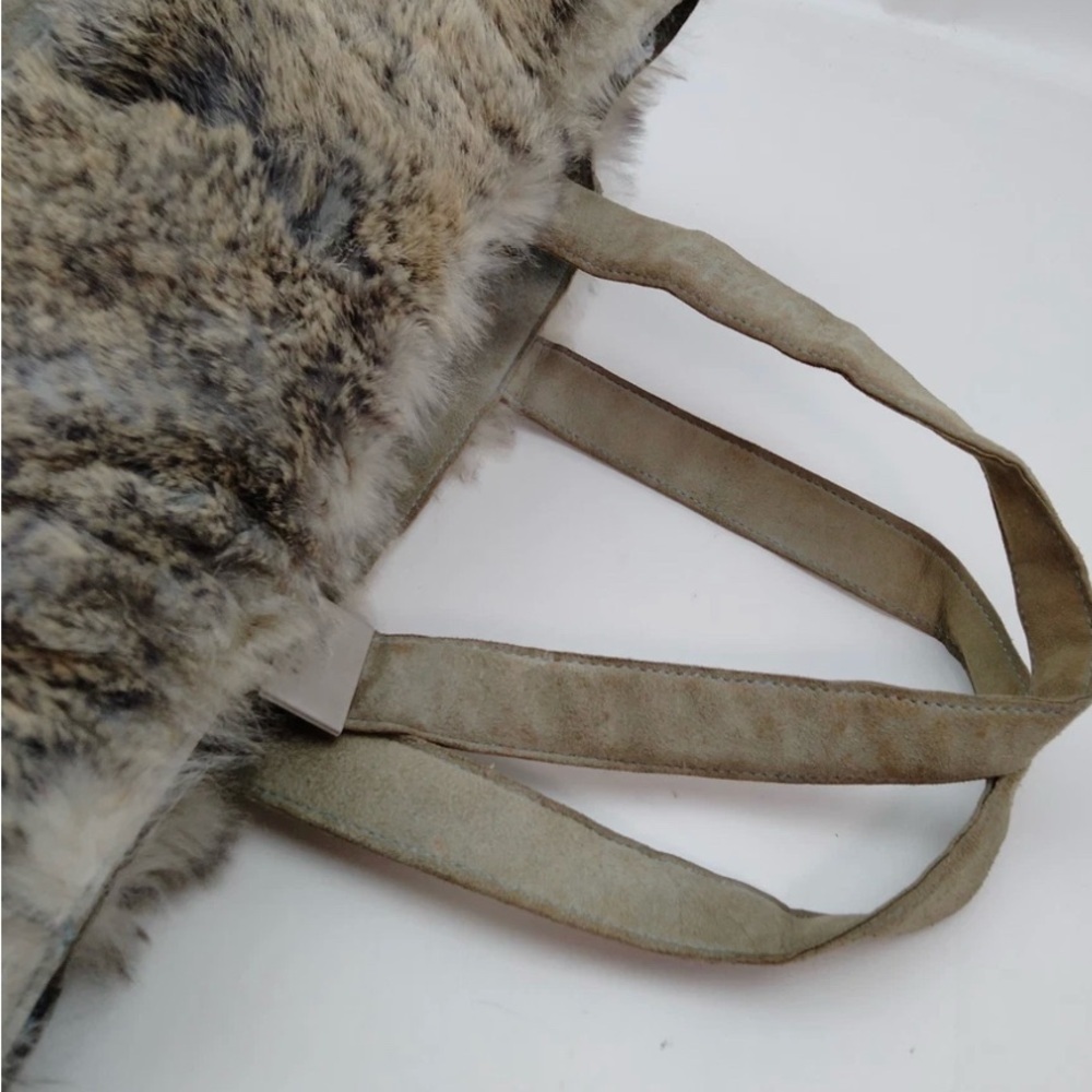 CHANEL Rabbit Fur Tote - Brown and Cream with suede accents. vintage - Picture 3 of 11